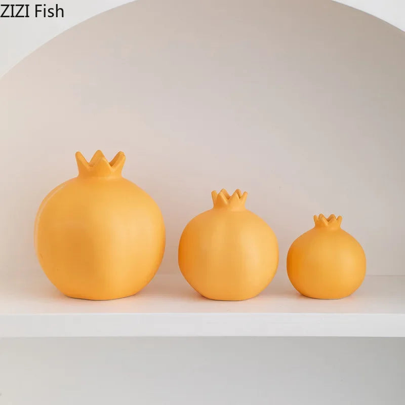 Afralia™ Pomegranate Ceramic Vase Decor Flower Arrangement Desk Decoration Room Aesthetic Decor