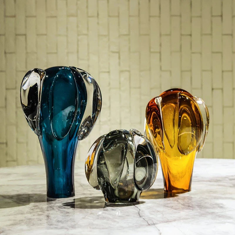 Afralia™ Glass Vase Hot Air Balloon Home Decor Accessory