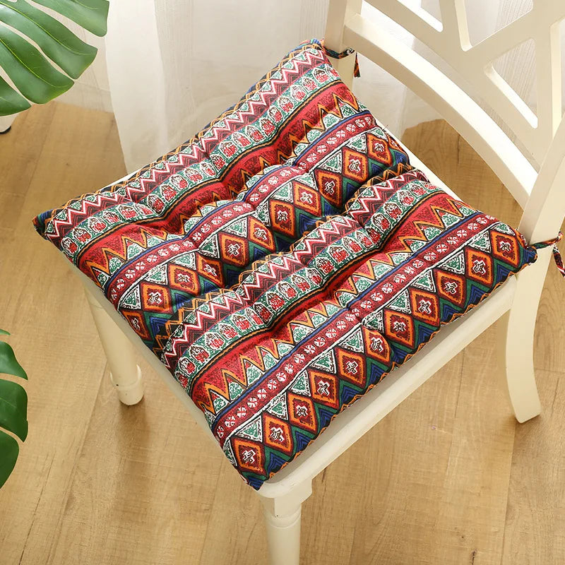 Afralia™ Square Cotton Upholstery Chair Cushion for Office, Home, Car, Garden, or Lounge