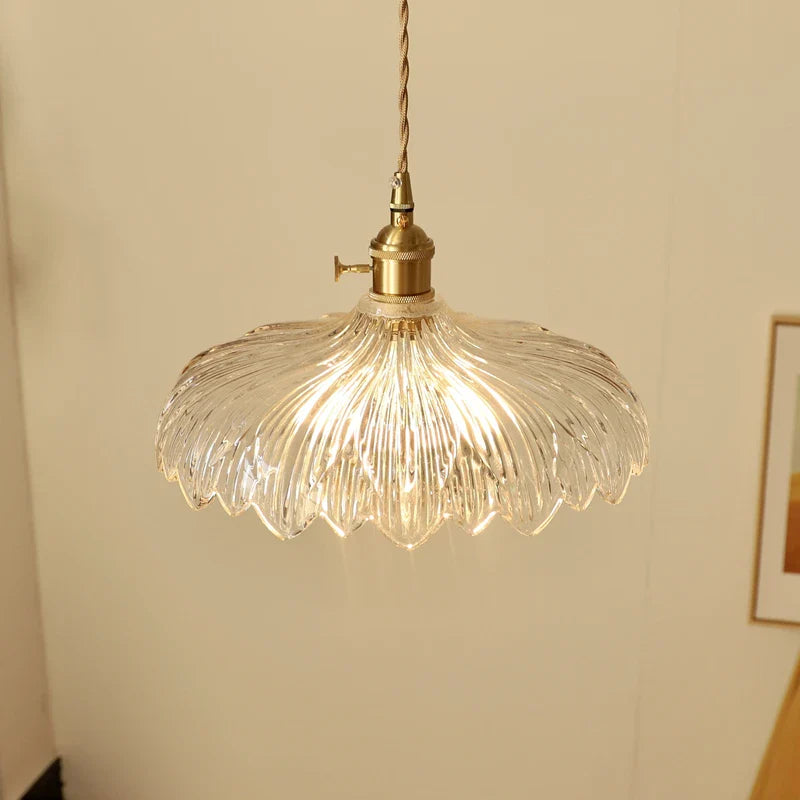 Afralia™ Modern Green Glass LED Pendant Light Fixture for Home Decor