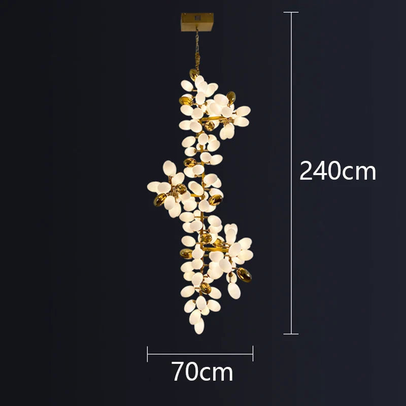 Afralia™ Modern LED Staircase Pendant Light Chandeliers for Living Room Home Decor