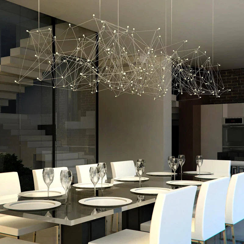 Afralia™ Stainless Steel Chandelier for High-end Spaces Such as Restaurants, Bars, and Cafes