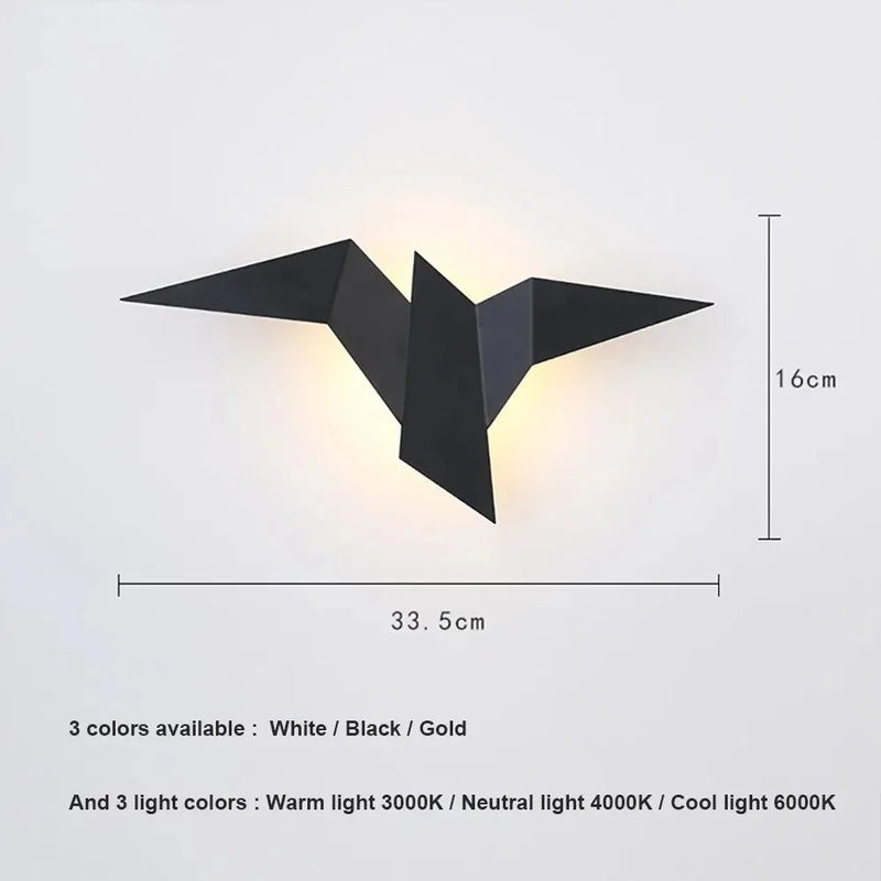 Afralia™ Elegant Triangular LED Wall Lamp for Bedroom Study Hotel Room