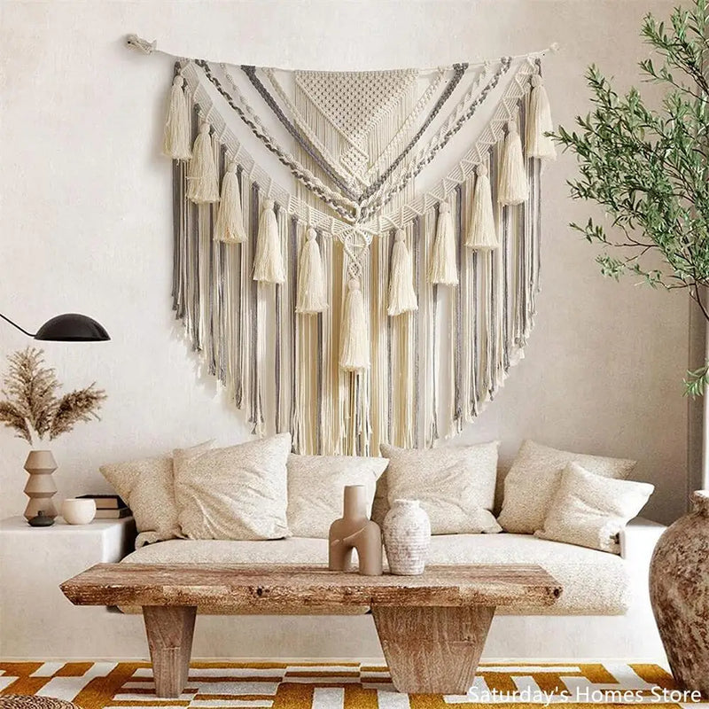 Afralia™ Macrame Tassel Wall Hanging Tapestry Wedding Home Décor