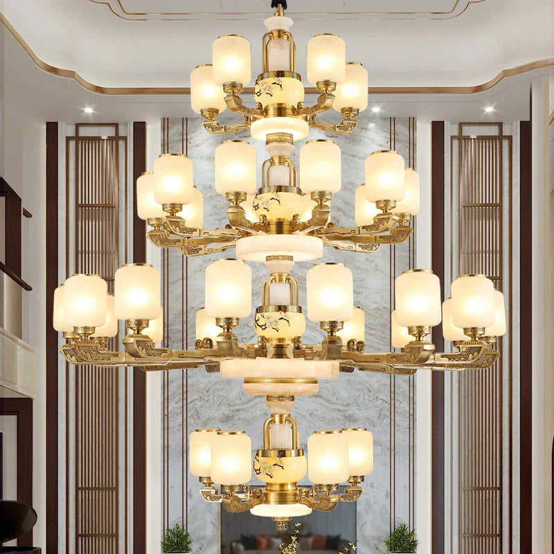 Afralia™ Jade Chandelier for Luxe Living Spaces