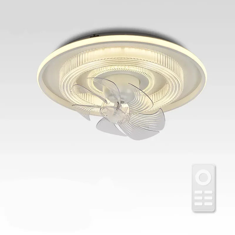Afralia™ Dimmable LED Fan Lights Ceiling Lamp with Remote Control for Bedroom Living Room