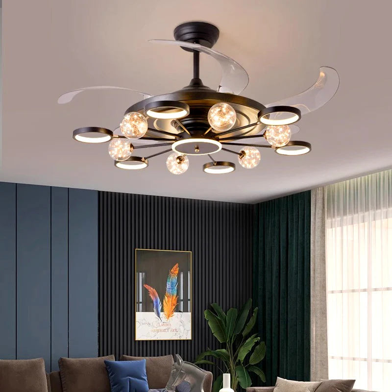 Afralia™ Kids Bedroom Ceiling Fan with Remote Control & LED Light