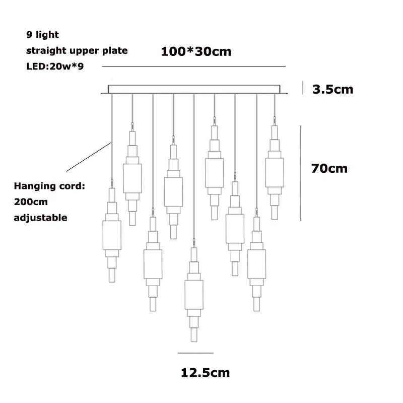 Afralia™ Veined Marble Chandelier Hand-Carved Alabaster Pendant Light