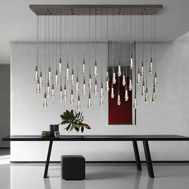 Afralia™ Crystal Ceiling Pendant Lights for Dining Room, Luxury Designer Foyer Decor Lighting
