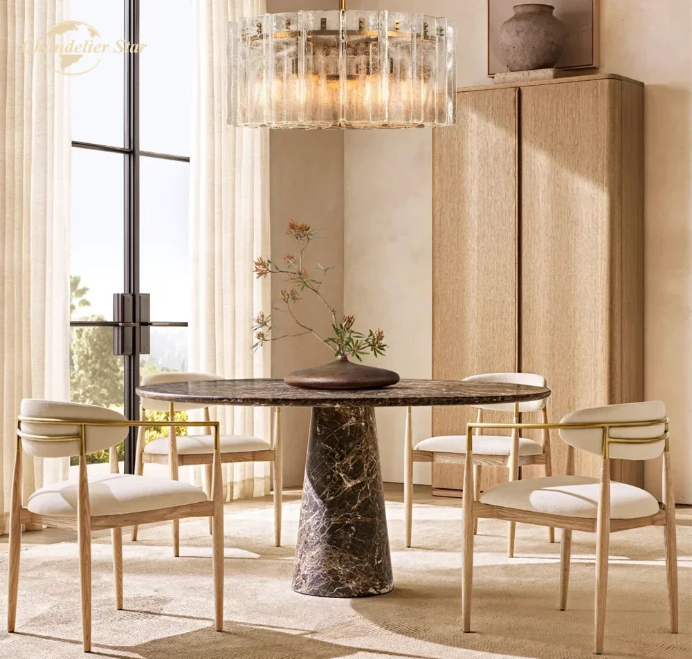 Afralia™ Lattice Glass LED Chandelier for Bedroom, Dining Room - Modern Pendant Light Fixtures