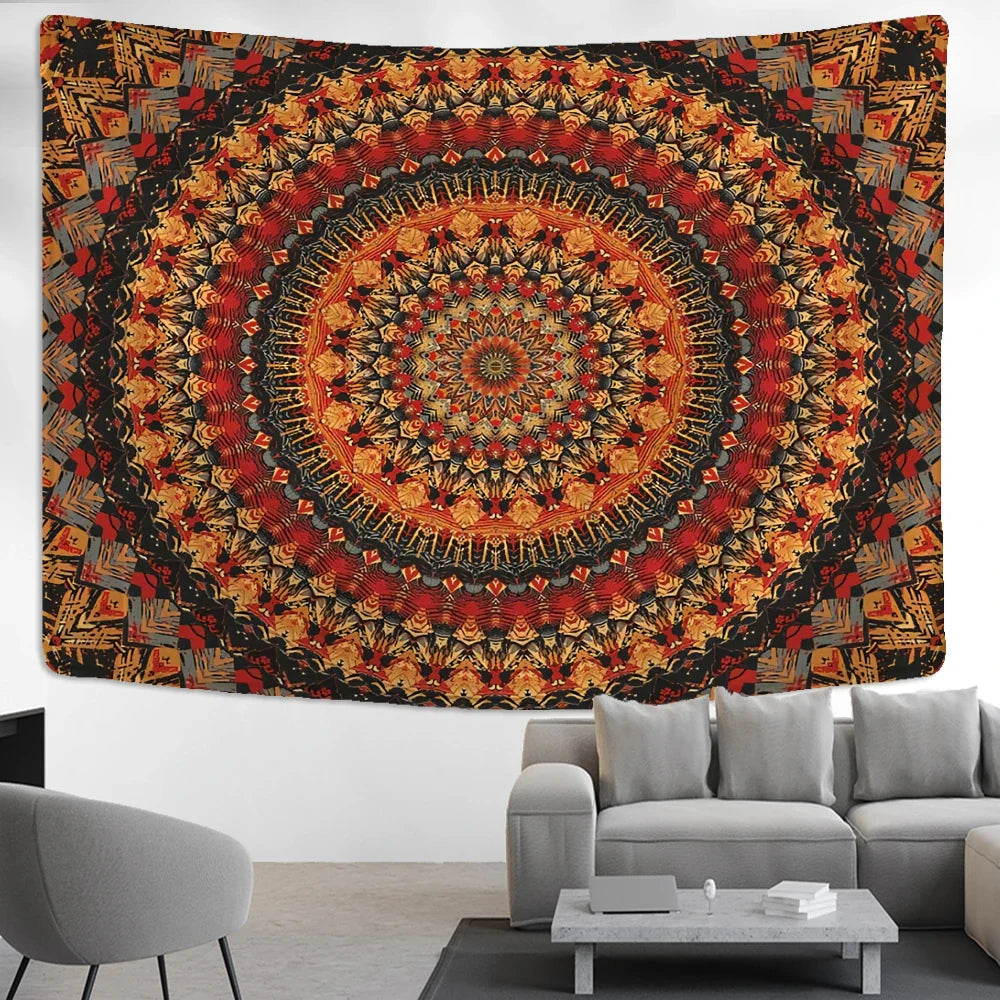 Afralia™ Mandala Tapestry Wall Hanging for Boho Witchcraft Decor
