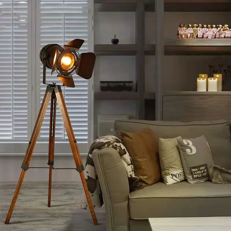Afralia™ Retro Industrial LED Floor Lamp for Home and Bar Lighting