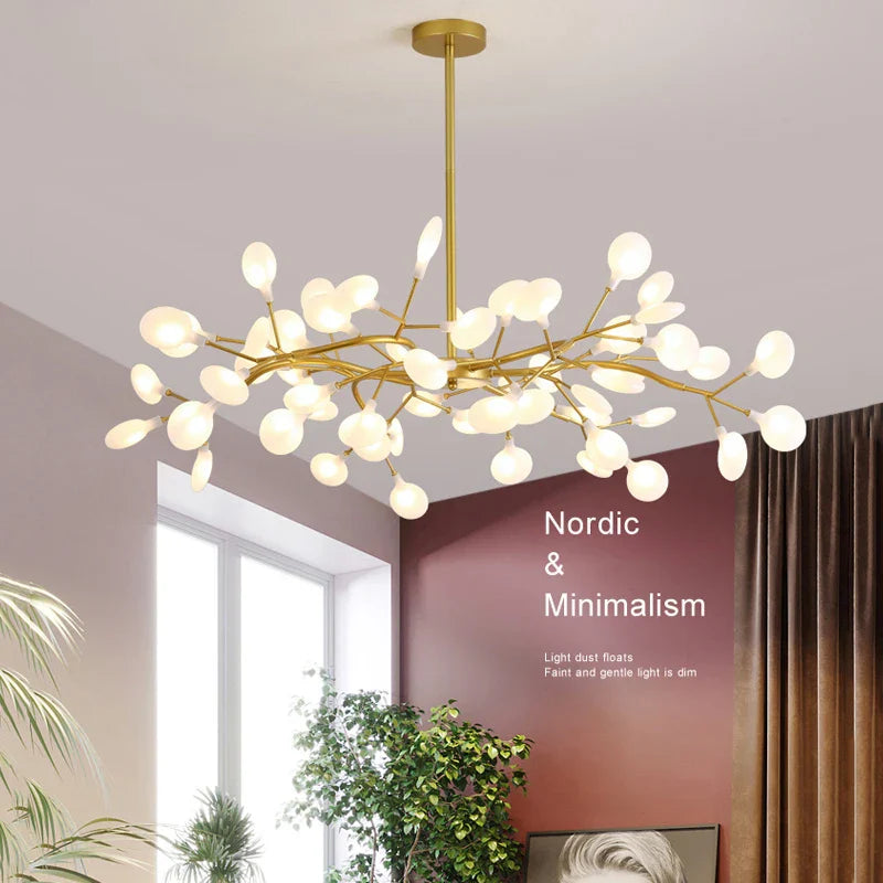 Afralia™ LED Firefly Chandelier: Modern Nordic Ceiling Lights for Luxury Home Decor