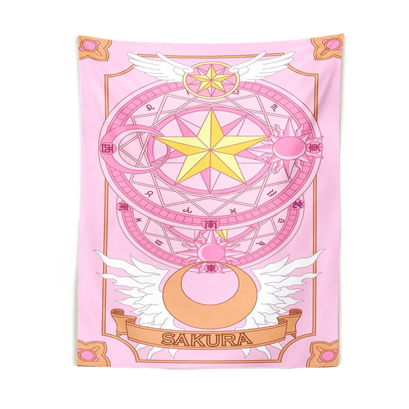 Afralia™ Sailor Moon Tapestry: Kawaii Pink Room Decor for College Dorm and Home