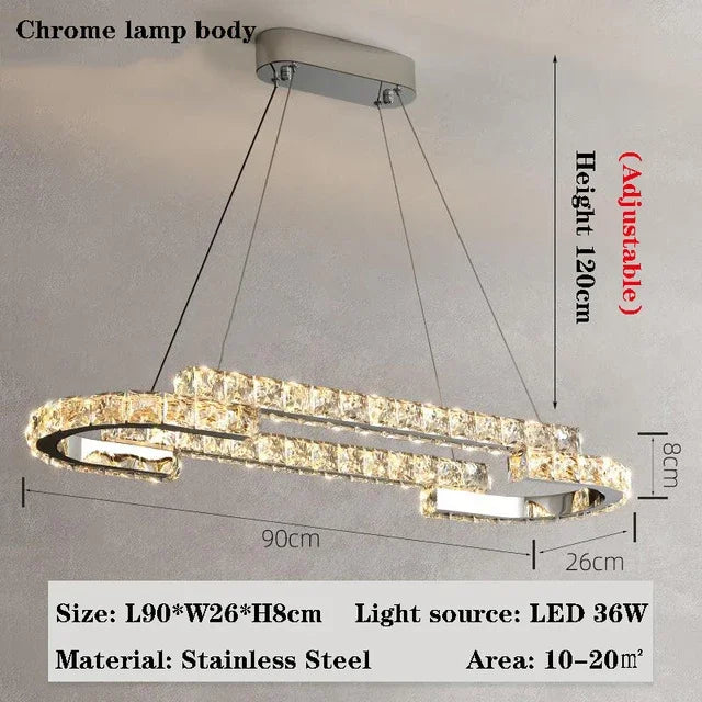 Afralia™ Modern Crystal Chandelier Living Room Lamp