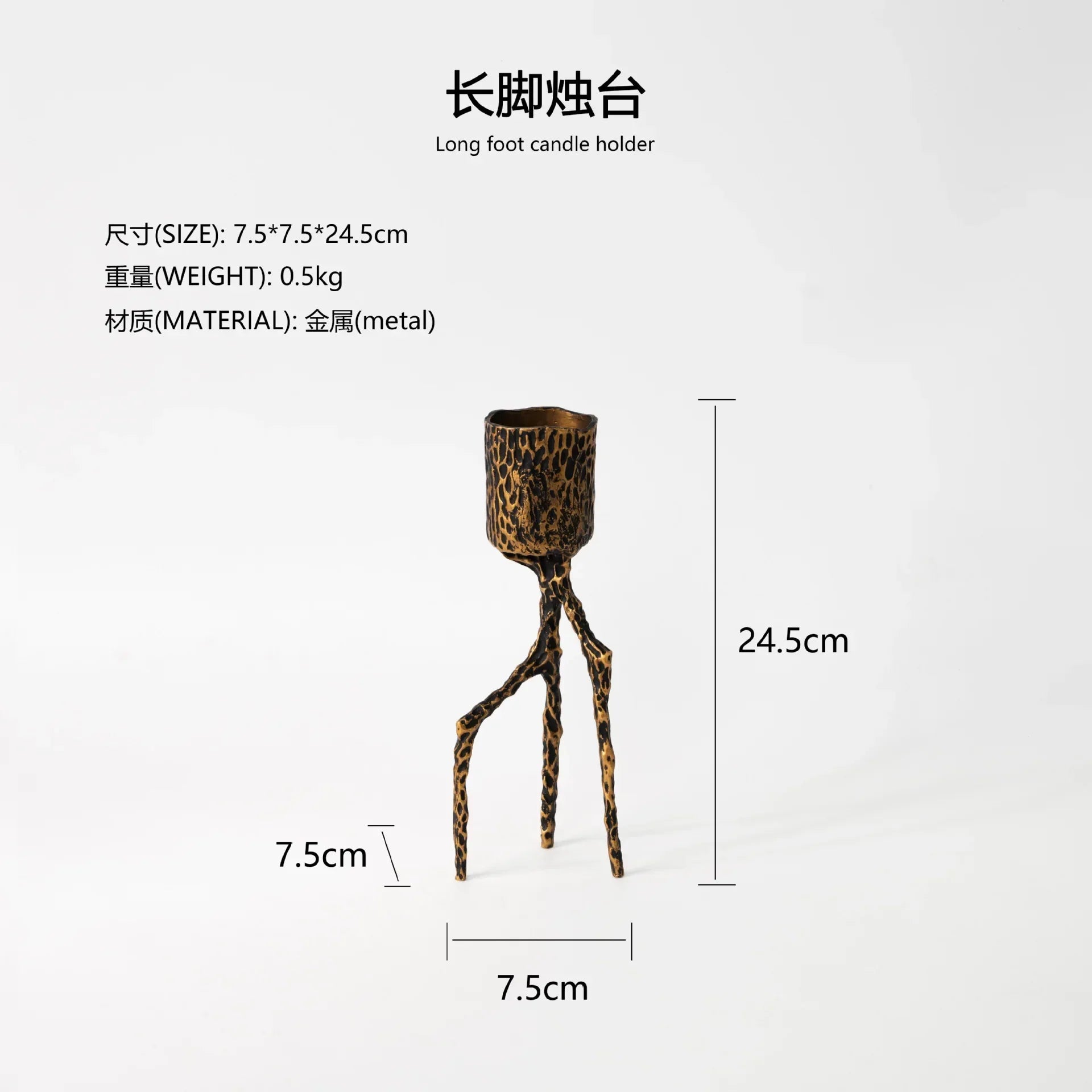 Afralia™ Triangular Zinc Alloy Candlestick Holder Wedding Centerpieces Home Decoration