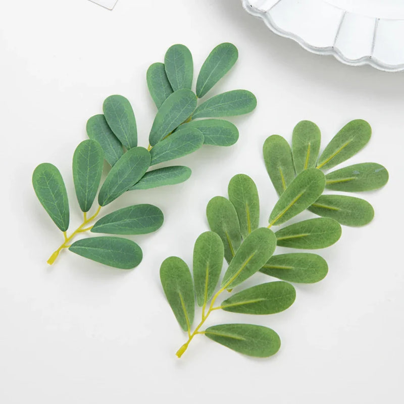 Afralia™ Silk Peanut Leaves Fake Green Plants for DIY Wedding Christmas Home Decor