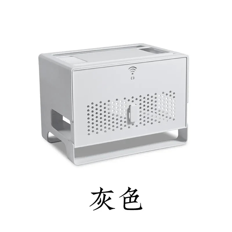 Afralia™ Router & Socket Organizer Rack for TV Set Top Box & Power Strip
