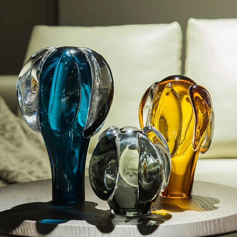 Afralia™ Glass Vase Hot Air Balloon Home Decor Accessory