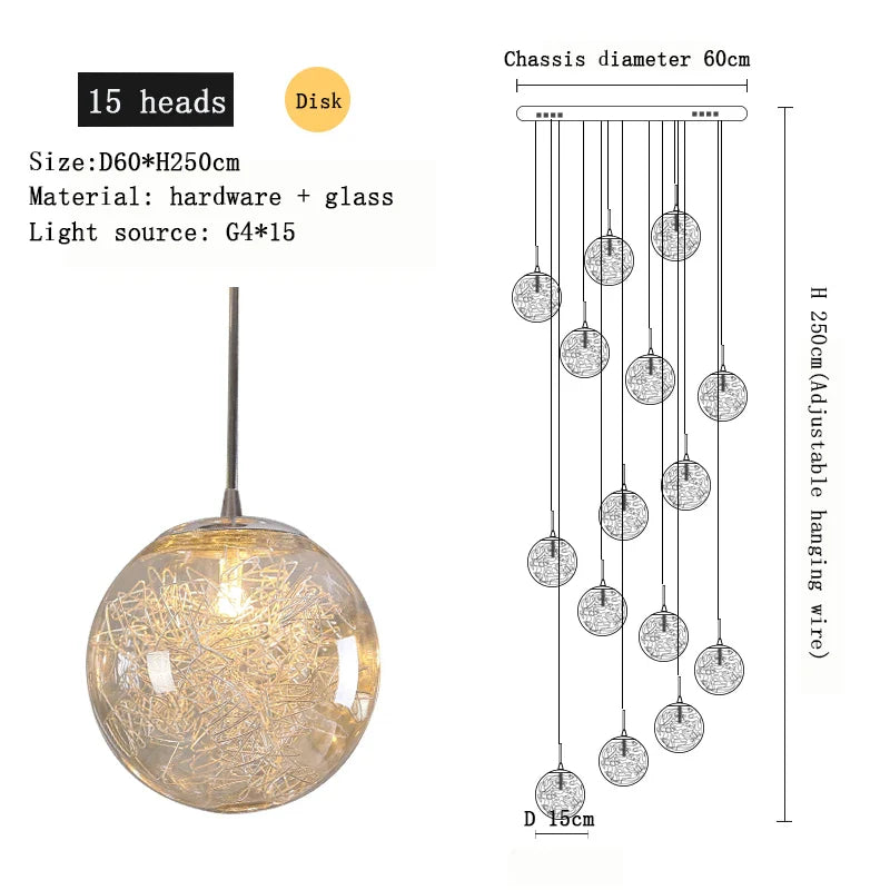 Afralia™ Crystal Ceiling Chandelier for Modern Loft Living Room, Home, Hotel, Kitchen, Bedroom Lighting