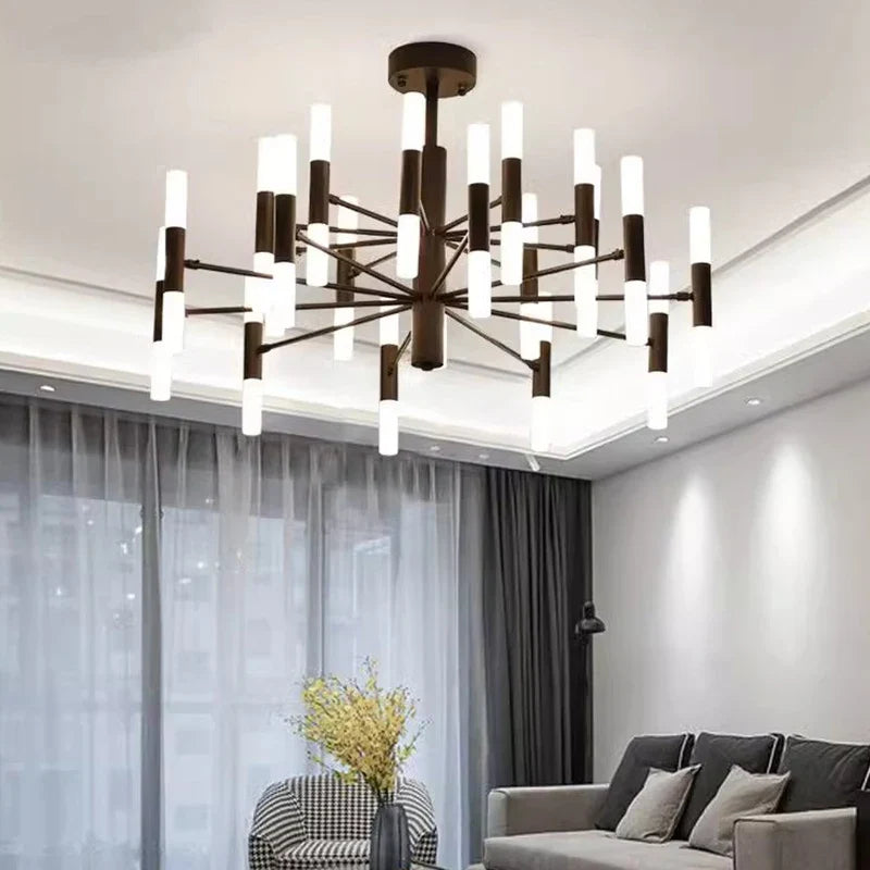 Afralia™ Modern LED Chandelier for Living Room, Salon, Bedroom, Dining Room - Indoor Pendant Lamp