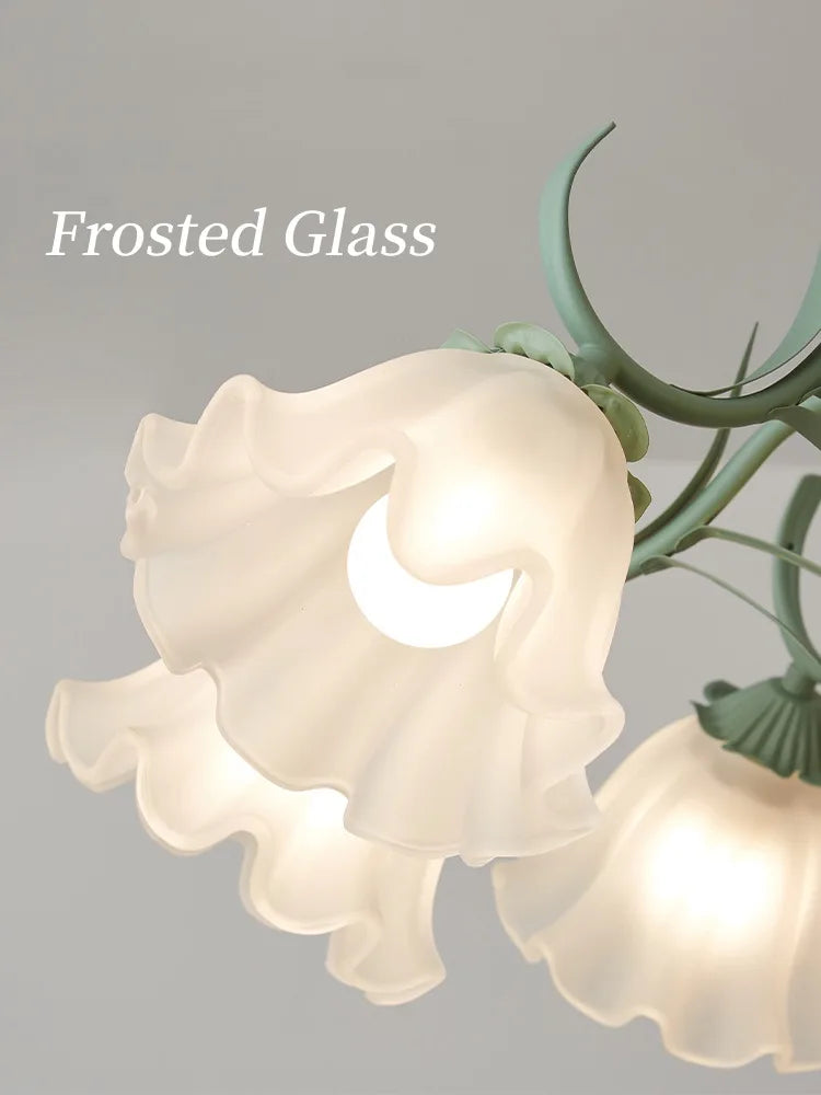 Afralia™ French Retro LED Flower Chandelier for Bedroom, Restaurant, Living Room