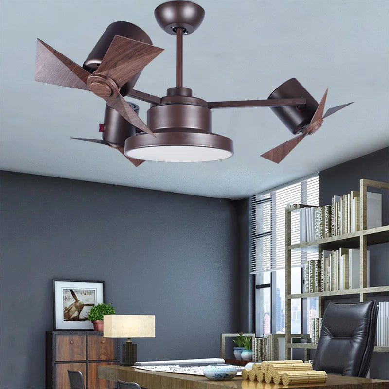 Afralia™ Ceiling Fan Lamp Invisible European Style Bedroom Electric Fan Simple Design