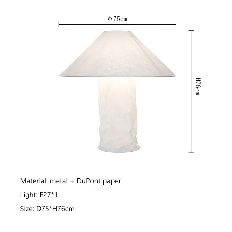 Afralia™ Nordic Wabi Sabi Dupont Paper LED Floor Lamp for Home Decor