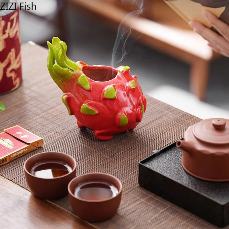 Afralia™ Pitaya Ceramic Ashtray - Smoking Accessory Gift for Him