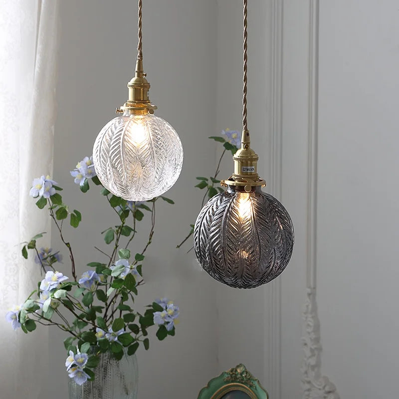 Afralia™ Glabe Glass LED Pendant Light Fixture, Nordic Modern Design for Bedroom, Kitchen, Aisle