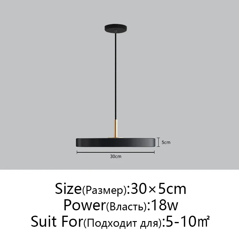 Afralia™ UFO Metal LED Pendant Light - Modern Art Design, Round Hanging Lamp for Home Decor