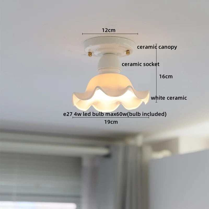 Afralia™ LED Canopy Ceiling Light Glass Copper Luminaria De Teto