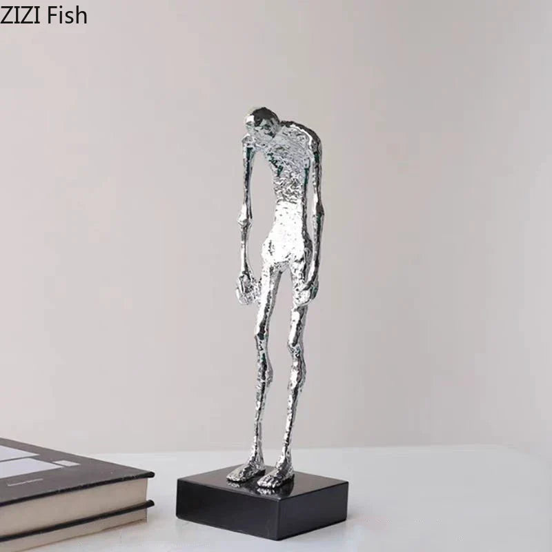 Afralia™ Abstract Lovers Sculpture Desk Ornament Home Decor Aesthetic Figure