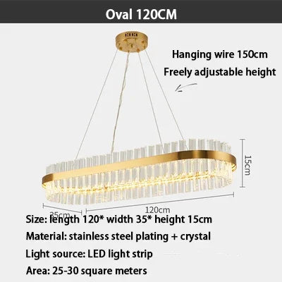 Afralia™ Crystal Ring Chandelier LED Pendant Light Fixture