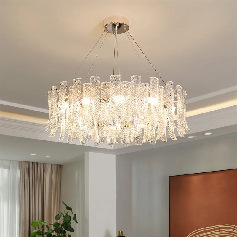 Afralia™ Crystal LED Ceiling Lamp for Modern Living Room with Warm Light and Eye Protection