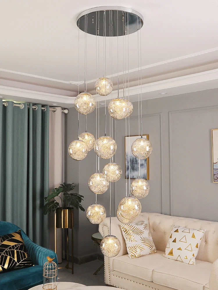 Afralia™ Crystal Ceiling Chandelier for Modern Loft Living Room, Home, Hotel, Kitchen, Bedroom Lighting