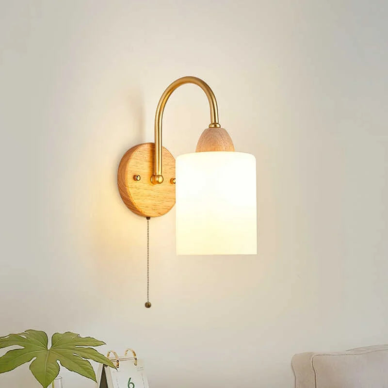 Afralia™ LED Pull Chain Wall Lights for Bedroom Decor