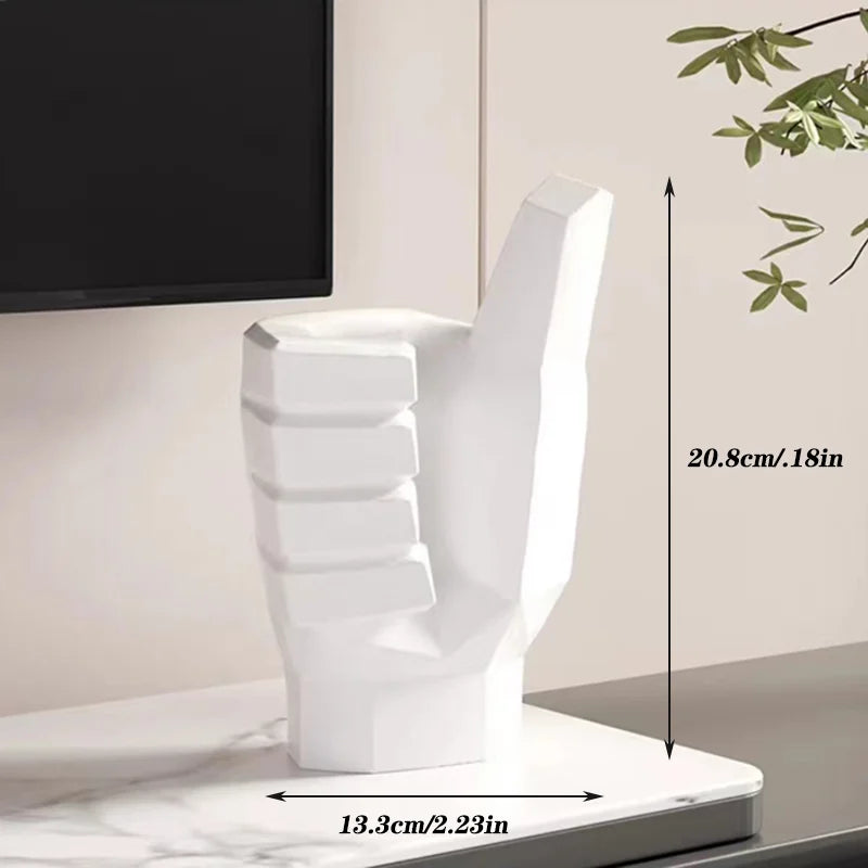 Afralia™ Modern Geometry Hand Love Sculpture Abstract Statue Figurines