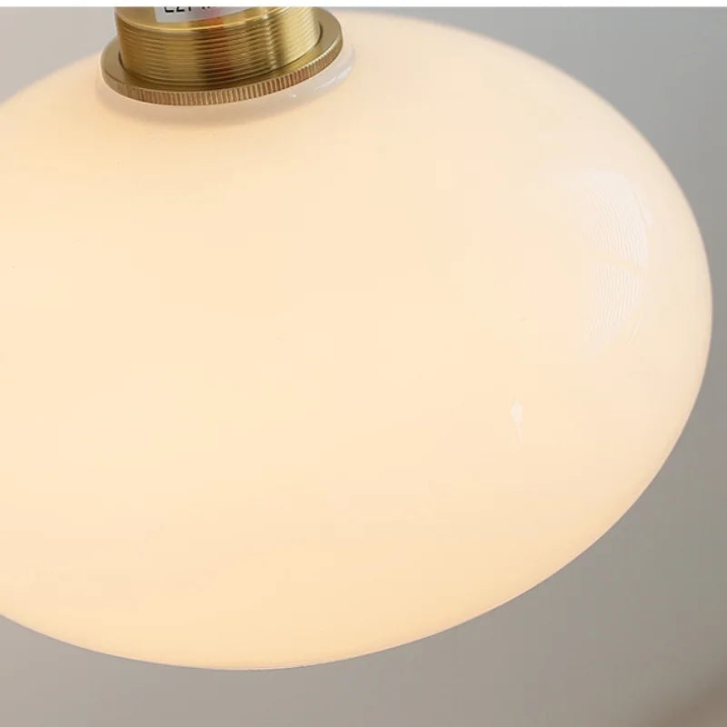 Afralia™ Japanese Style LED Wall Sconce White Glass Rotate Pull Chain Stair Light Fixtures