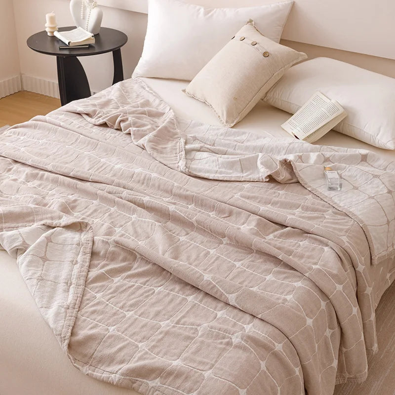 Afralia™ Floral Cotton Sofa Blanket - High Quality Multifunctional Bed Cover
