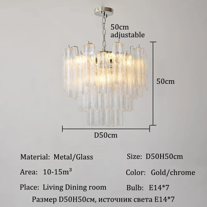 Afralia™ Glass Pendant Chandelier LED Ceiling Light Fixture Luxe Modern Hanging Lamp