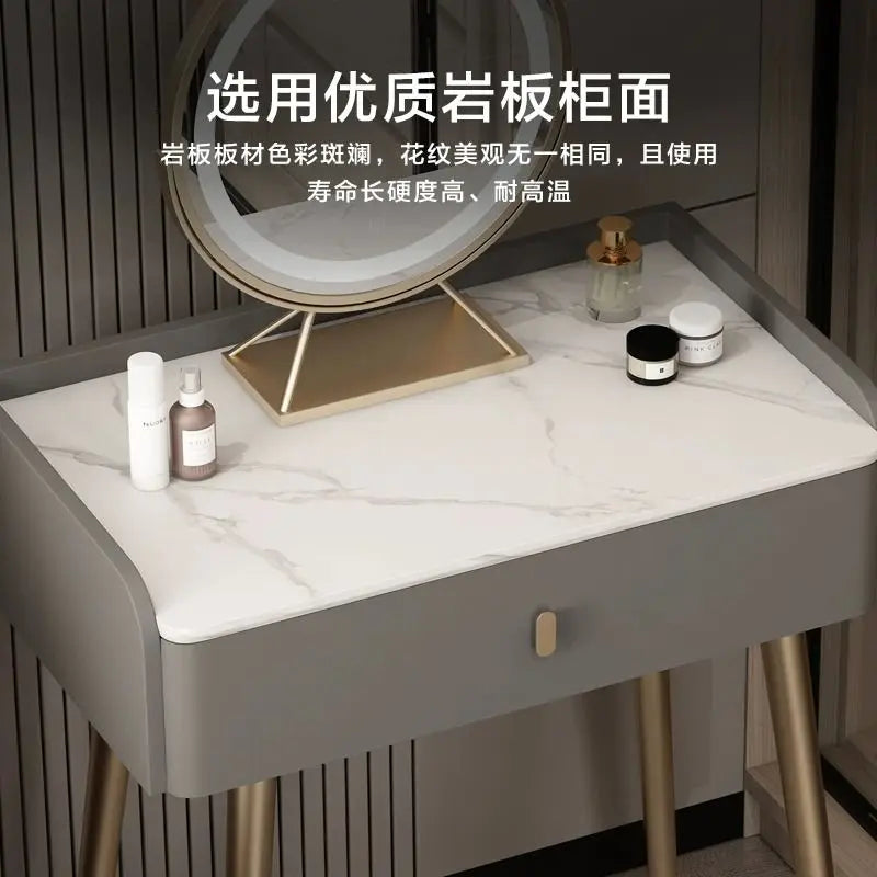 Afralia™ Modern Mirrored Dressing Table Luxury Organizer for Professional Women's Bedroom