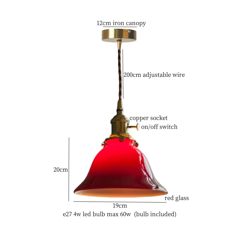 Afralia™ Glass LED Pendant Lights for Kitchen Loft Bar Cafe Living Room