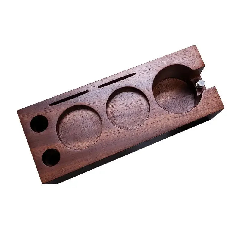 Afralia™ Wooden Coffee Tamper Stand for Barista Station, 51mm Holder, 54mm Tools