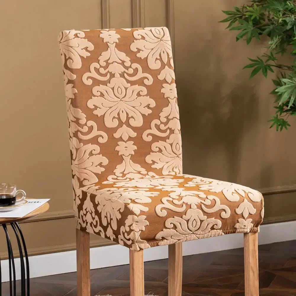 Afralia™ 3D Embossed Print Spandex Chair Cover Slipcovers - Stretch, Elegant, Durable