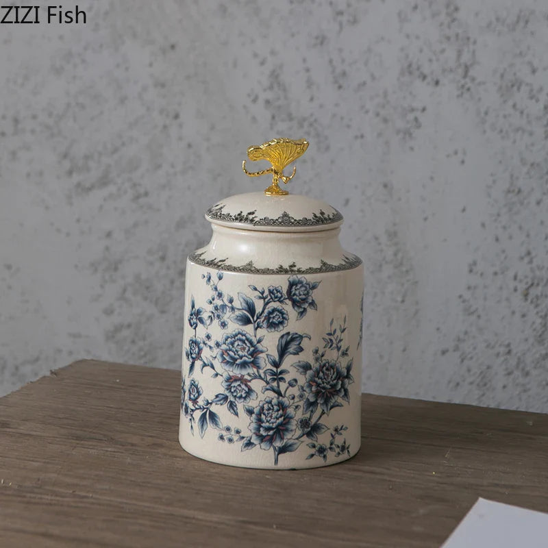 Afralia™ Dragonfly Lid Storage Jar - Round Cosmetic Jewelry Box Candy Pot Aroma Can