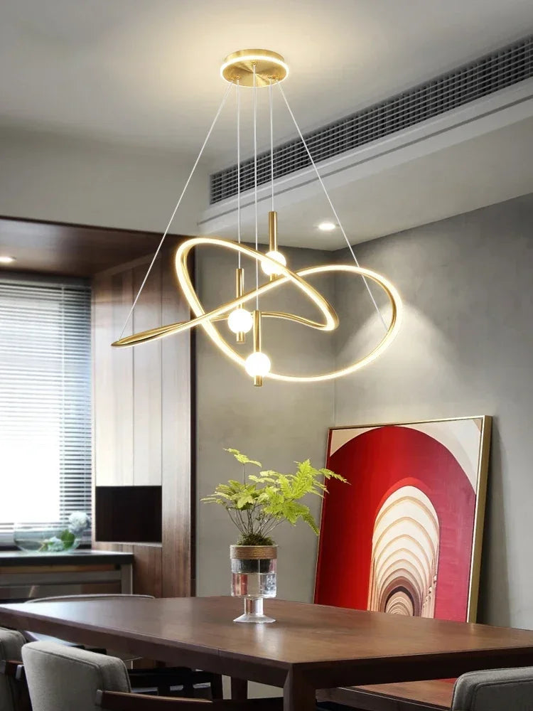 Afralia™ Modern Designer LED Chandelier Light 2023 for Home Décor