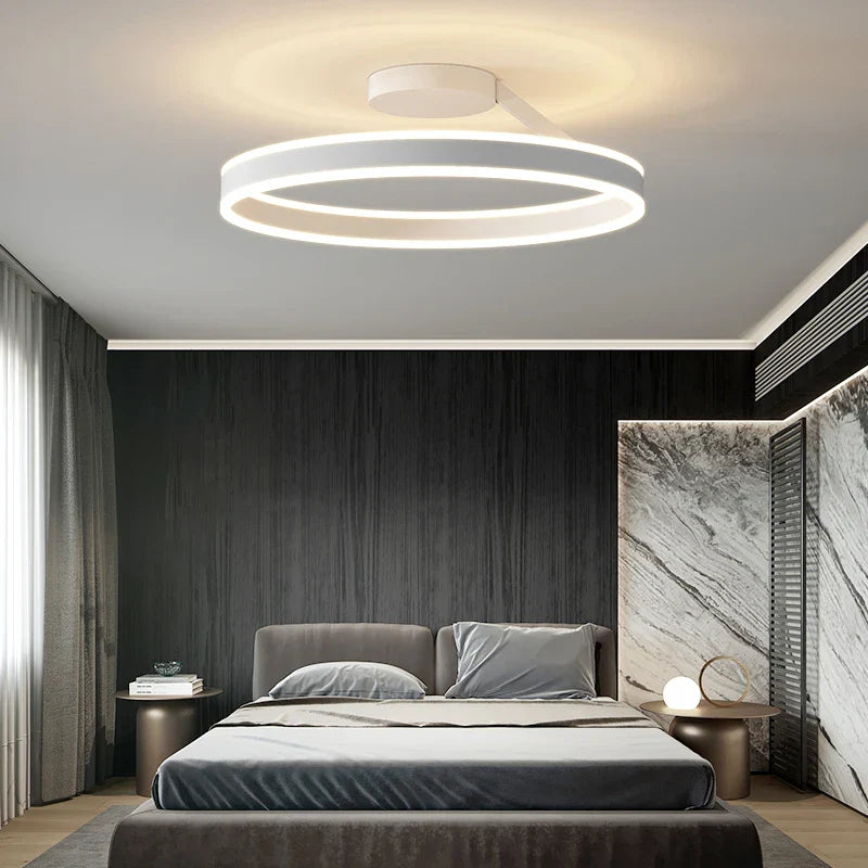 Afralia™ Modern Ring LED Ceiling Light for Bedroom and Living Room