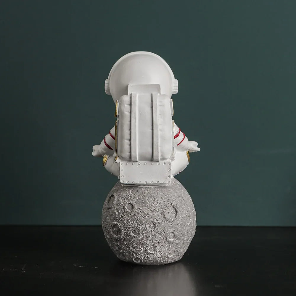 Afralia™ Electroplated Golden Astronaut Figurines, Creative Home Decor & Gifts