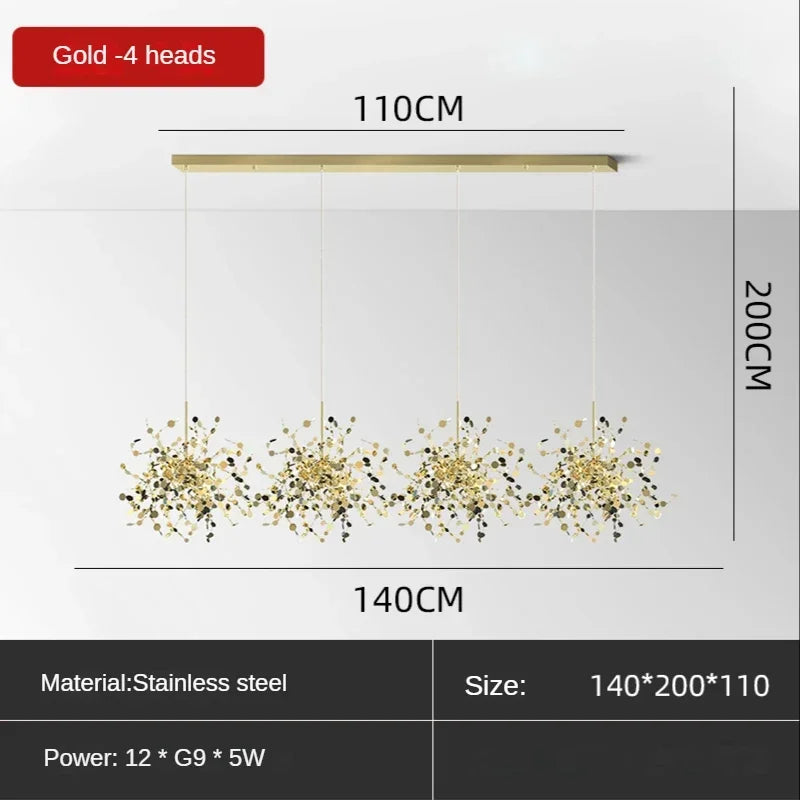 Afralia™ Scandinavia Leaf Chandelier Pendant Lamp Kitchen Living Room Decor Lighting